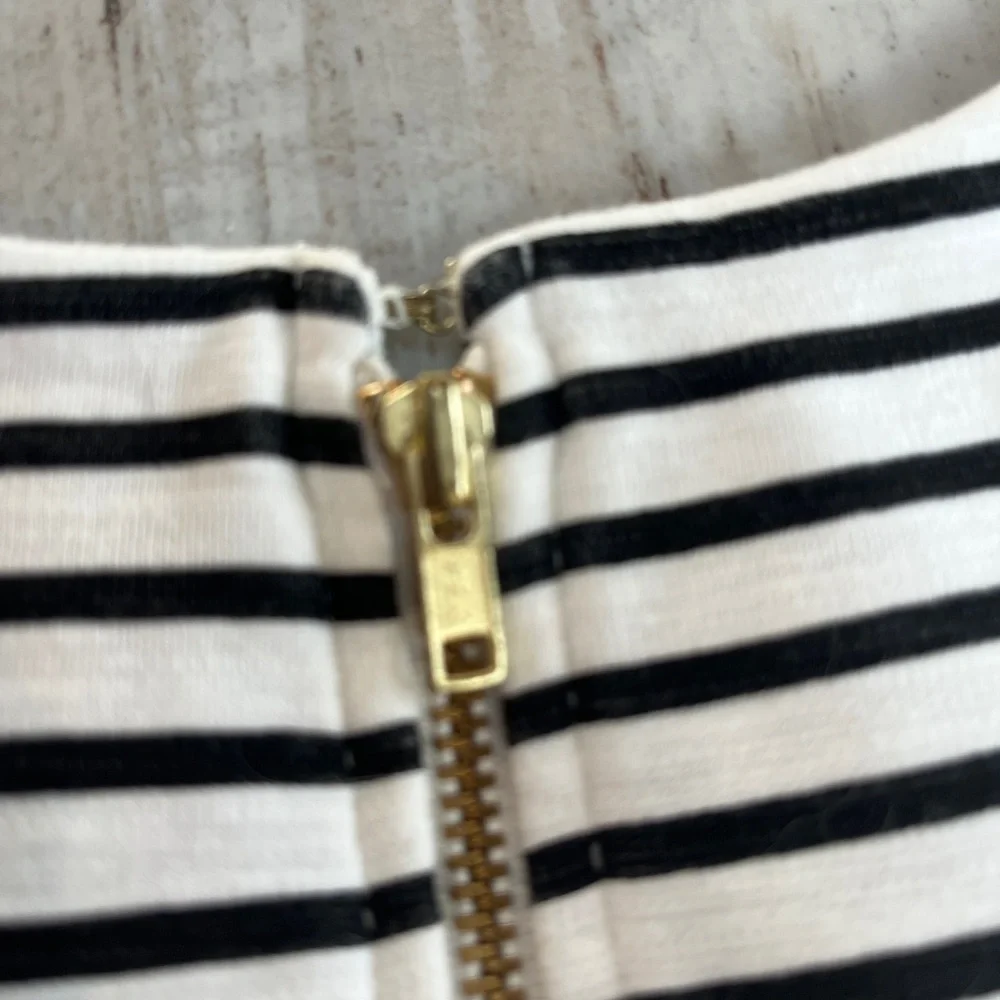 J.Crew Daybreak Striped Pleated Ponte Mini Dress - Size Small - Picture 7 of 16